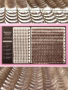 Queenice Order 1 Receive 3 Boxes, Dark Brown Spiky Manga Cluster Lashes, Thick Dense Segmented Individual False Eyelashes, Ultra‑Soft Reusable DIY Fluffy Volume Lash Clusters, Easy Self‑Application For Anime‑Style Daily Party Festival Eye Makeup - D - View 3