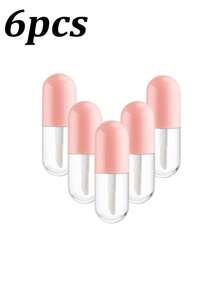 10/6/3pcs Pink Capsule Lipstick Bottles, 5ml Transparent Lipstick Containers, Reusable, Suitable For Liquid Foundation, Concealer And Lipstick, Lipstick Containers, Travel Toiletries, Lipstick Tube Containers, Travel Necessities - Multicolor - View 9
