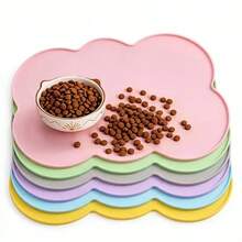 Silicone Pet Feeding Mat, Leak-Proof And Non-Slip Dog And Cat Food Bowl Mat, Oval Shaped - Multicolor - View 6