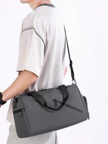 1pc New Men's Casual Large Capacity Shoulder Bag, Lightweight Outdoor Travel Storage Handbag, Versatile Crossbody Bag - Multicolor - View 2