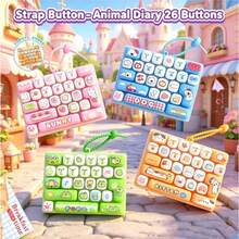 26-Key Stress Relief Keyboard Toy Keychain, Large Size Fingertip Press Creative Toy Keyboard Pendant - Suitable As Small Gifts For Holiday Parties, 26-Key Animal Diary Mini Keyboard Stress Relief Toy Keychain, Cute Cartoon Animal Clickable Sensory Stress Relief Toy, Portable Pressure Relief Button Toy Bag Pendant, Anxiety Relief Gift (Letter Pattern Randomly Matched/Color Difference Is Normal/Randomly Sent) - Multicolor - View 4