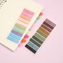 10/12/18pcs Multi-Color Solid Morandi Macaron Index Tabs, Transparent Convenient Page Divider Labels, Waterproof PET Fluorescent Indicator Stickers, For Books, Notebooks, Planners, Marking, Suitable For Boys, Girls, Students, Office, Reading, Stationery, Gift, Learning Reward - one-size - View 2