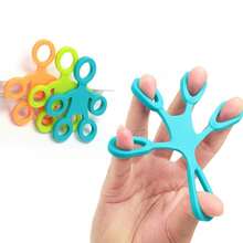 Silicone Five‑Loop Finger Stretcher 1PC Hand Grip Exerciser Resistance Band Multicolor For Hand Rehabilitation Finger Muscle Workout Training - Multicolor - View 1
