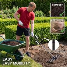Crystals Lawn Leveling Rake 30" X 10" Lawn Leveller With 78" Extended Handle For Soil Sand Garden - Leveling Rake - View 10