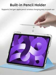 DANYCASE 透明壓克力 360°旋轉保護殼，相容 iPad Air 8 (M4) 11" 13" 2026 11th(A16) 2025 Air 11 13 M2 M3 2024 2025 Pro 11 13 M4 2024 Air 5 Air 4 10.9 2022 9th 8th 7th 10.2 5th 6th 9.7 10th Gen 10.9 2021 Pro 11 12.9 Mini6 - 淺藍色-1 - 查看 6