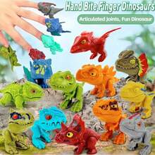 1/3/5/12 pcs Mainan Gigit Jari Dinosaurus Sendi Bergerak, Tanpa Duplikat, Ornamen Dekoratif, Hadiah Pereda Stres untuk Pesta Hari Raya - MultiWarna - View 5