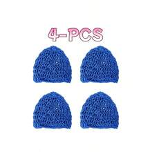 High Elasticity Breathable Crochet Hair Net For Women, Curly Hair Care Sleep Cap, Comfortable Versatile Headscarf - Multicolor - View 10