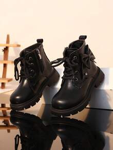 Sepatu Bot Anak, Model Baru Sepatu Bot Kasual Anti Selip dengan Lapisan Tunggal - Hitam - View 3