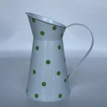1pc Colorful Metal Watering Can Vases, Polka Dot Galvanized Iron Flower Pitchers For Christmas Floral Arrangement, Holiday Table Centerpiece And Home Garden Decor - Christmas Vase - View 20