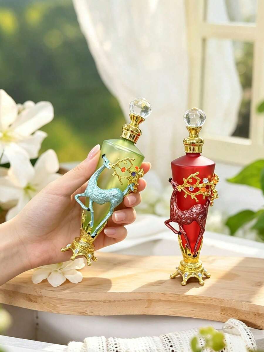 1pc Portable Travel Spray Bottle, Mini Refillable Container, Portable Travel/Holiday Personal Care, Perfume And Essential Oil Sample Bottle, Ideal Gift For Girls (Perfume Not Included; Empty Bottle Only) - View 1