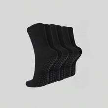 3/6/9 pares de calcetines multicolores de media caña para mujer, adecuados para yoga, pilates, ballet, deportes, calcetines antideslizantes para hospital, regalo ideal para el Día de San Valentín, suaves y cómodos para todas las estaciones, calcetines antideslizantes de otoño/invierno - Multicolor - Ver 13