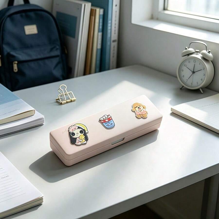 Large‑Capacity Cute DIY Cartoon Pencil Case - Multi-color - View 1