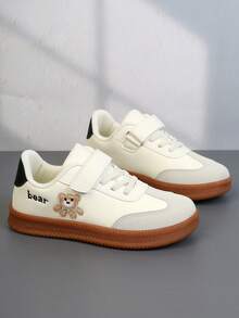 1 Pair Lace-Up Design Fashion German Training Sneakers, Suitable For Girls Back To School Season, Student Shoes, Suitable For Spring And Autumn - Beige - View 5