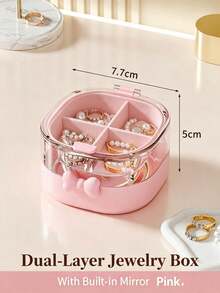 5pcs Exquisite Jewelry Storage Boxes With Transparent Lids And Multi-Compartment Design. Compact And Lightweight, Effectively Dust-Proof, Suitable For Storing Rings, Earrings And Small Accessories, Ideal For Home Storage Or Travel. - Multicolor - View 8
