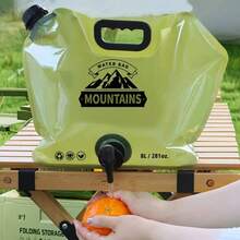1pc New Portable Water Bag, Thickened Design, Soft Plastic Material, Large Capacity, Multiple Styles Available, Foldable And Handheld, Suitable For Outdoor Camping, Hiking And Travel Water Storage - Multicolor - View 2