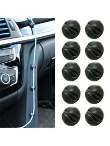 10 Pieces Cable Clasp Set For Car Dashboard - Streamlines Charging & Audio - Versatile Organizer Clips For A Clutter-Free Ride With Secure Phone Charging - A - View 2