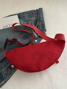 Nylon High Capacity Chest Bag Waist Pack, Unisex Suitable For Daily, Sports, Running, Travel, Leisure Use - Red - View 7