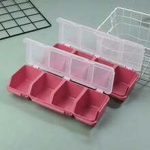 Multi-Compartment Screw And Small Parts Organizer Box, Durable Plastic Hardware And Jewelry Storage Box, Used For Storing Screws, Hardware, Bolts, Nuts, Nails And Tools, With Lid Sorting Box, For Organizing Garage Workbench, Tool Accessories, Small Items - Multi-color - 4-compartment Storage - View 9
