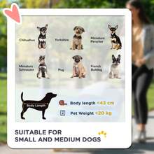 Foldable Pet Stroller With Three Wheels, Small, Medium Dogs, Red On-Site - 1 - View 4