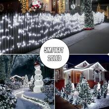 1pc 20/50/100/200LED Solar Lights, Outdoor Solar Christmas Lights, 8 Flashing Modes, IP65 Waterproof Fairy Lights, Suitable For Christmas Tree, Garden, Wedding, Camping, Halloween, Trees, Party, Autumn, House, Christmas Decoration - Solar Led String Light - View 24