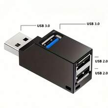 USB Hub Charger Direct Plug Portable Multi-Port USB 3.0 Hub High-Speed External USB Splitter Expander 1-To-3 For Laptop Desktop Computer And Other Accessories Multi-Function Hub - A - View 5