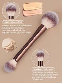 Professional Dual-Head Soft Fiber Bristle Portable Travel Makeup Brush Set, Perfect Gift For Women And Girls, Complete Makeup Tool Kit, Brush Gift Box Set - Coffee Brown - View 6