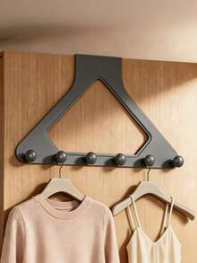 Large Upgraded Triangle Door Back Hook Rack Strong Load-Bearing No Drilling Required Hanging Clothes Bags Keys Hats Towels Robes Coats Organizer Storage Solution Perfect For Bedroom Bathroom Kitchen Dorm Room Home Organization Must-Have - Multicolor - View 12