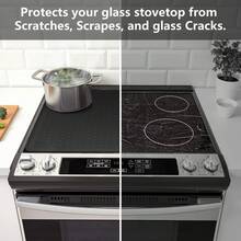 Silicone Stove Top Cover For Electric Glass Cooktop, 28*20 XL Stove Mat, Heat Resistant Glass Cooktop Protector, Multi-Use Dish Drying Mat, Anti-Scratch Kitchen Counter Protector, Black Kitchen Gadget For Home Cooking - 28" X 20" - View 10