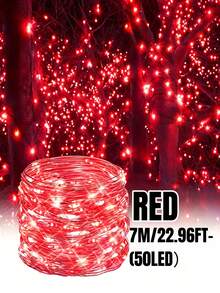 1PC Solar Fairy Light String -32M/22M/17M/12M/7M Outdoor String Light, DIY Copper Wire Material, Waterproof Garden Light, 8 Flashing Modes, Suitable For Gardens, Terraces, Trees, Weddings, Camping, Parties, Parties,Fences,Christmas,Holiday Decoration - Solar String Light - View 20
