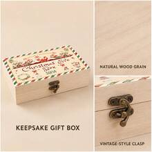Kotak Hadiah Natal dengan Teks Kustom, Kotak Hadiah Liburan dengan Nama yang Dipersonalisasi, Gaya Musim Dingin Natal, Kemasan Hadiah Kustom untuk Pesta Natal, Kotak Nama yang Dapat Disesuaikan, Dekorasi Liburan yang Elegan, Ide Hadiah Natal, Dekorasi Natal, Keluarga, Teman - Gaya B - View 4