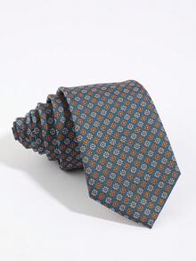 1PC Fashion Casual Minimalist Men's Floral Pattern Tie, Comfortable Versatile Suitable For Daily Wear, Shopping, Party, Banquet, Dating - Multicolor - View 15