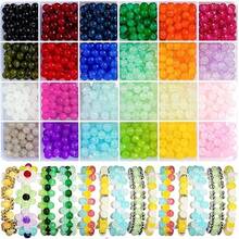 Kotak Kit Aksesori Manik-Manik Warna Pelangi 6mm 40/28/24 Grid untuk Membuat Kalung, Gelang, Anting, Rantai Ponsel, Bahan Dekorasi DIY Desain Kreatif - MultiWarna - View 13