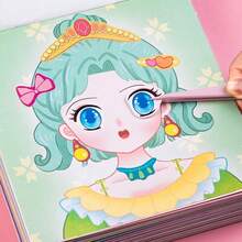 Princess Sticker Book For Kids, Educational Hand‑On Craft Toy For Toddler Preschool Kindergarten Girls, Perfect Birthday Party Favor Holiday Gift, Improve Concentration Hand‑Eye Coordination & Imagination, Quiet Travel Home Play Toy For Girls Age 3+ - 1 Random Book - View 4