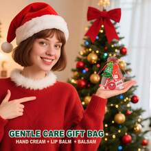 MISS FACTORX 5 Set Kotak Hadiah Seri Natal (Krim Tangan + Pelembap Bibir + Pelembap Parfum) Set Lengkap dengan Tas Kain Merah dan Kartu Ucapan Terima Kasih Pohon Natal, Set Hadiah Natal yang Sempurna - 5 set hadiah Natal - View 8
