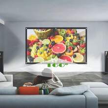 84 Inch 16:9 HD Projection Screen Foldable Anti-Crease Portable Projector Movies Screens For Home Theater Outdoor Indoor Projector Screen, Portable And Foldable Projector Screen ﻿(With Hook) - View 3