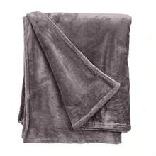 Soft Polyester Throw Blanket For Bed And Sofa In Various Sizes And Grey Or Pink Colors, Warm Lightweight Cover - Dark Gray - View 11