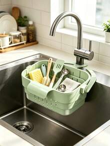 Kitchen Sink Drain Basket, Self-Cleaning Anti-Clogging Mesh Kitchen And Bathroom Sink Strainer, Push-Down Sink Basket - Multicolor - View 5
