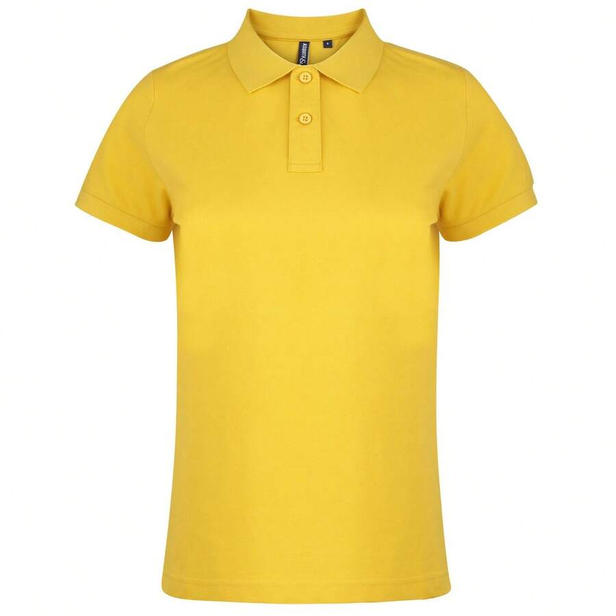 Roly Asquith & Fox Womens/Ladies Plain Basic Short Sleeve Polo Shirt/Top - Sunflower - View 1
