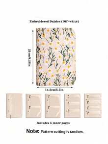 Portable Embroidered Travel Jewelry Organizer Book With Removable Storage Pages And Transparent Zipper Velvet Pouch, Suitable For Earrings, Rings, Necklaces And Bracelets - Multicolor - View 12