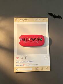 1pc Transparent Halloween Element Painted Mirror Phone Stand Makeup Mirror Adhesive Foldable Mirror Back Sticker Horizontal & Vertical Dual-Use Portable Desktop Stand - Multicolor - View 8