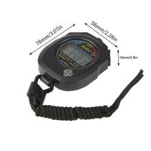1pc Professional Digital Sports Stopwatch, Handheld Timer With Lanyard For Referee Training & Sports Timing - Black - View 4