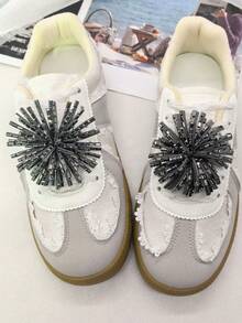 2PCS Luxury Rhinestone Fireworks Shoe Laces Charms For Women Sneakers Boots Retro Shoelaces DIY Decorations Buckles Removable Shoe Clips Accessories - Multicolor - View 9