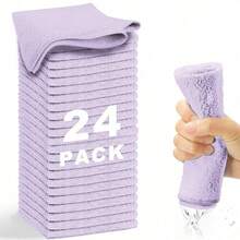 Microfiber Washcloths Towel And Face Cloths Pack Of 24/4/8/12, 12" X 12" Highly Absorbent And Soft Face Towels Wash Cloths For Bathroom, Gym, Hotel And Spa, Fast Drying Multi-Purpose Cleaning Cloth - Multicolor - View 47