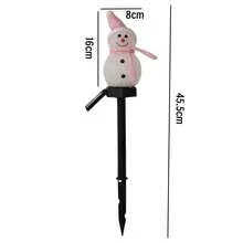 Christmas Snowman Lawn Stake Light Solar Powered Garden Vertical Light Holiday Decoration Light Waterproof Atmosphere Light Holiday Lighting Gift - Snowman Hat Garden Stake Light - View 12