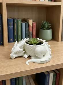 1pc/10pcs Resin Succulent Plant Pot, Dragon Shape, Textured Scale Carving, Built-In Planting Groove, Plant Cultivation Function, Decorative Dragon Statue Planter, Indoor Desktop Home Daily Decor Plant Container - Multiple Styles - View 11