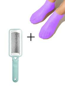 Foot Exfoliating Stone/File With Silicone Moisturizing Foot Sleeve - Removes Calluses, Hard Skin And Dead Skin; Suitable For Wet Or Dry Use; Deep Exfoliation And Eliminates Roughness; Ideal Choice For Foot Care - Multi-color - View 9