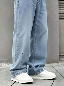 Men Jeans - Light Blue - View 2