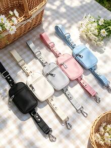 3-In-1 Phone Lanyard Chest Bag, Cute Bear Print, Phone Lanyard With Zippered Pocket, Crossbody Phone Lanyard And Wrist Strap. - Multicolor - View 3