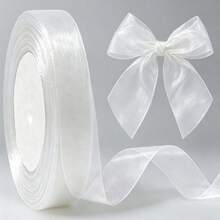 1Roll 33-35m Semi-Transparent Ribbon - For Wedding Decorations, Gift Wrapping, Floral Arrangements - Soft And Vibrant Colors - Ribbon Strip - For Parties, Craft Projects - Elegant Decoration, Glossy Finish, Smooth Texture&Halloween,School, Christmas - View 1