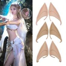 2 Pairs Fairy Ears, Soft Pointed Ears For Cosplay, Magic Makeup Ball Vampire Ears Costume Accessories, Suitable For Halloween/Christmas - Multicolor - View 8
